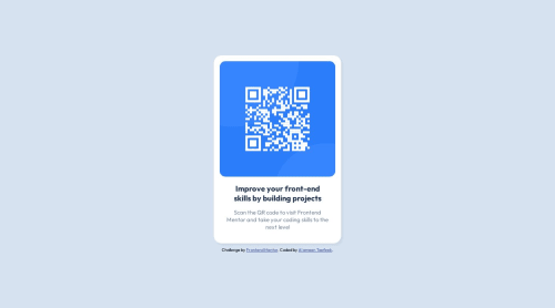 Responsive qr code component with Flex box coding challenge solution