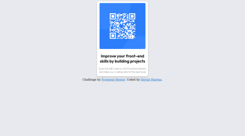 QR code component with HTML, CSS coding challenge solution