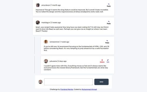 interactive comments section coding challenge solution