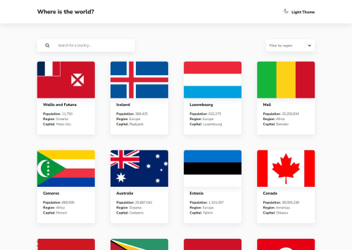 REST Countries API with react, axios and styled-components coding ...