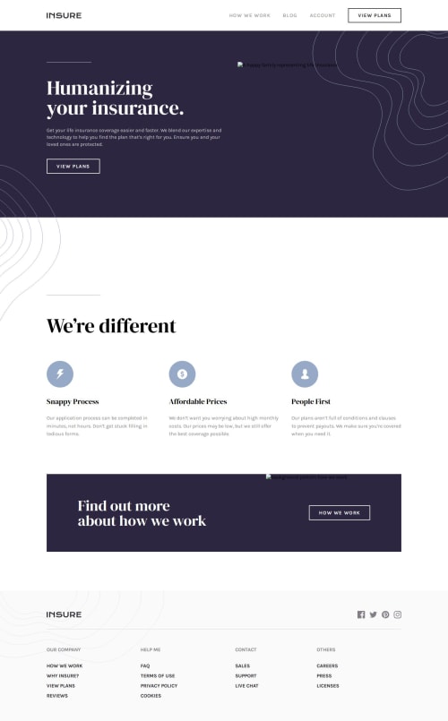 Insure_Landing_Page coding challenge solution