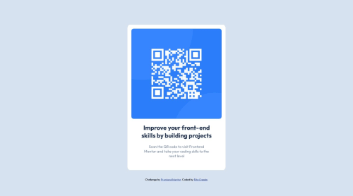 QR-code component card using HTML and CSS coding challenge solution