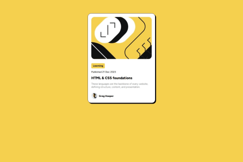 Blog Preview coding challenge solution