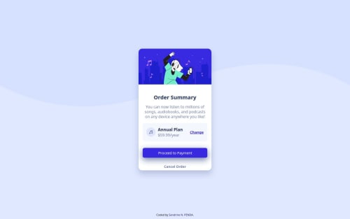A responsive order summary built with no Figma/Sketch files. coding ...