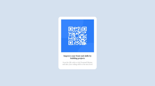 QR code component using HTML and CSS layout coding challenge solution