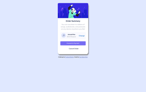 challenge-order-summary-component-main coding challenge solution
