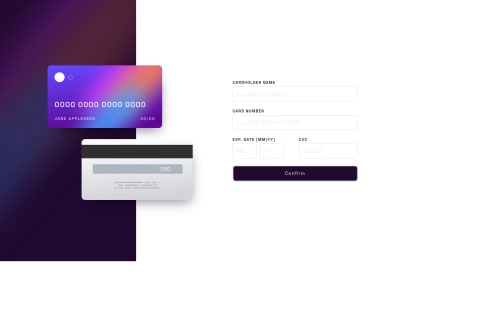Interactive card details form solution v2 coding challenge solution
