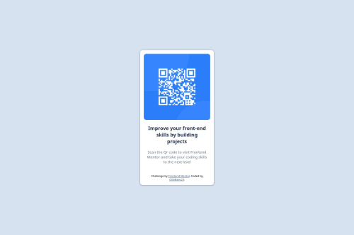 Frontend Mentor | HTML & CSS QR code component coding challenge solution