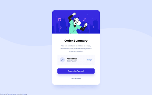 Order Summary Card Component coding challenge solution
