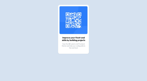 Responsive QR code component using HTML and CSS coding challenge solution