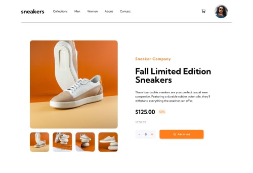Responsive Product Page built with React coding challenge solution