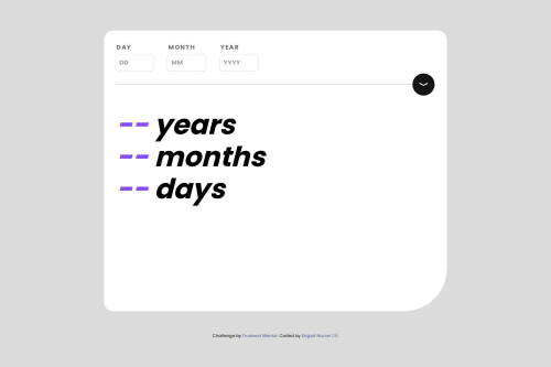 A simple age calculator app built with React coding challenge solution