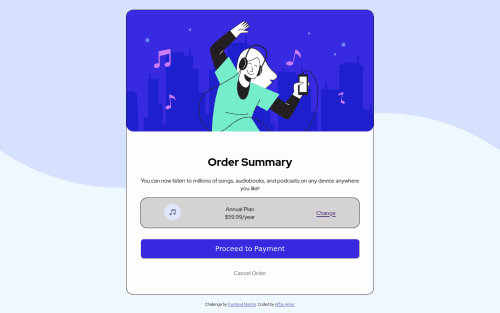 Frontend Mentor | Responsive order summary component using flexbox and ...