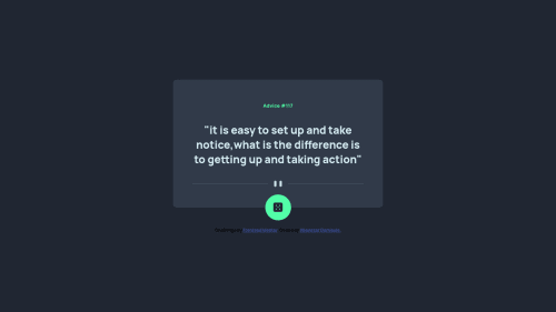 Advice generator app solution coding challenge solution