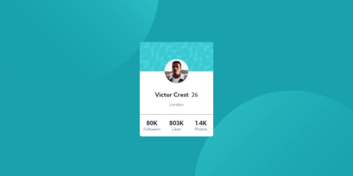Profile Card Component With CSS coding challenge solution
