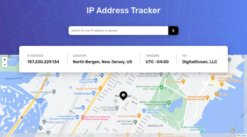 IP Address Tracker | HTML, CSS, JS, Leaflet coding challenge solution
