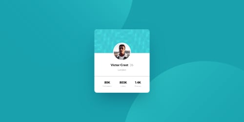Profile card using HTML and CSS coding challenge solution
