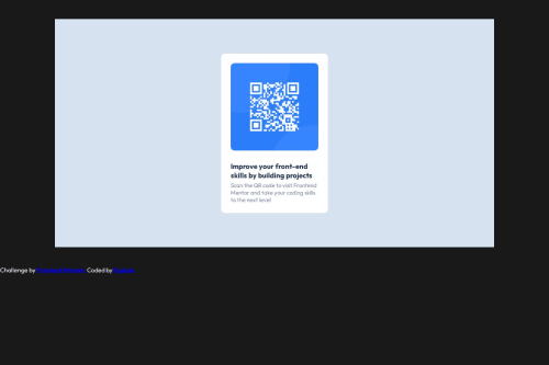 Mobile first responsive QR code component coding challenge solution
