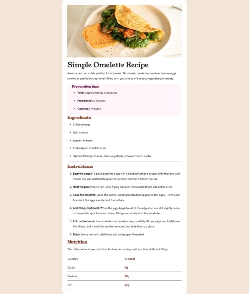Recipe Page Done using Bootstrap as my CSS frameworks coding challenge ...