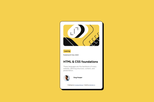 Frontend Mentor | HTML,CSS Code using VS Code coding challenge solution