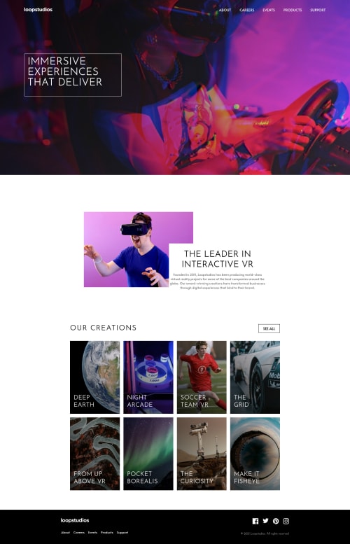 Loopstudios landing page using Html CSS and JS coding challenge solution