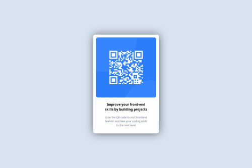 Qr code using flex coding challenge solution | Frontend Mentor