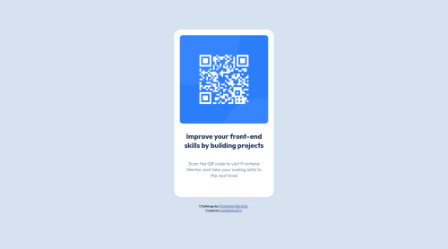 QR code component Html Css coding challenge solution