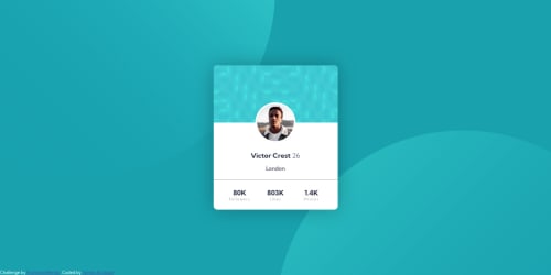 responsive profile card component using html and sass coding challenge ...