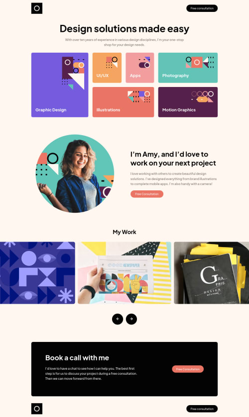 Landing page in SASS coding challenge solution