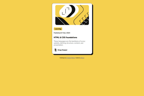 Blog-preview card coding challenge solution | Frontend Mentor
