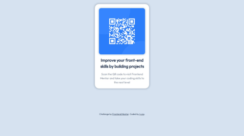 QR code component using HTML and CSS coding challenge solution