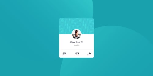 profile card with vanilla css coding challenge solution