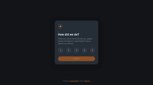 Interactive Rating Component using React coding challenge solution