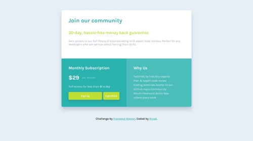 Single price grid component | Responsive Design with Dark Theme. coding ...