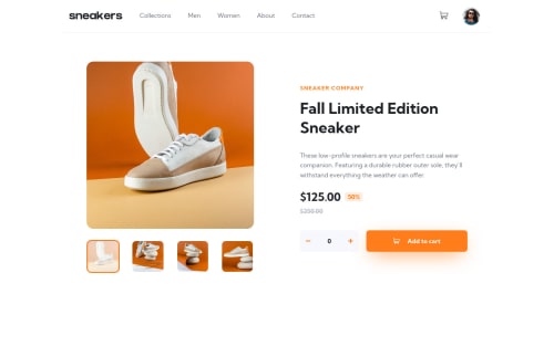 Ecommerce page using css and javascript coding challenge solution