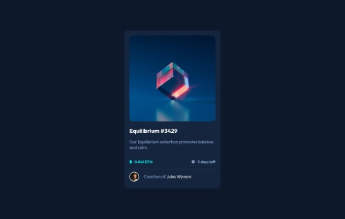 Responsive card layout using media query. coding challenge solution