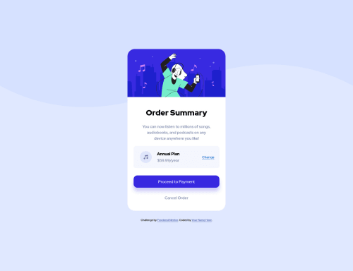 Frontend Mentor | Order summary component main using HTML and CSS ...