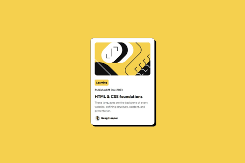 Responsive blog view using css grid coding challenge solution