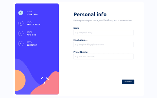 Multi-Step Form with HTML | CSS | JAVASCRIPT coding challenge solution