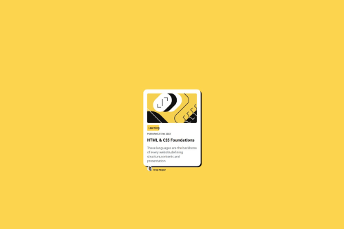 html css coding challenge solution | Frontend Mentor