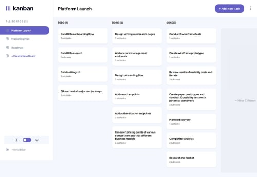 Kanban task management web app | React + Vite coding challenge solution
