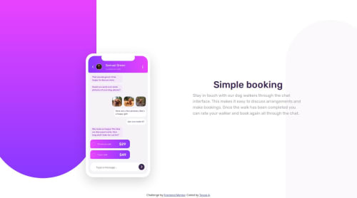 Chat app CSS illustration coding challenge solution