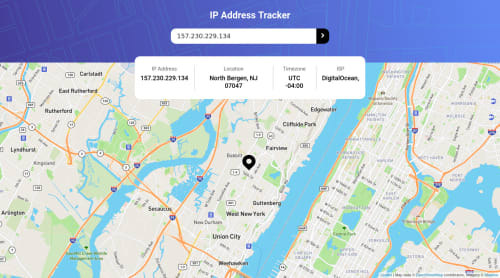 Vanilla JS and CSS IP Address Tracker coding challenge solution