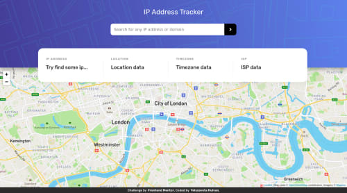 IP tracking app HTML, CSS, JS and API coding challenge solution