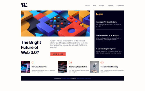 Responsive landing page using pure HTML, CSS and JS. coding challenge ...