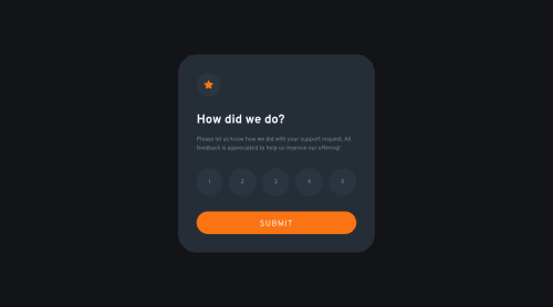Interactive rating using CSS Grid/Flexbox and JS coding challenge solution