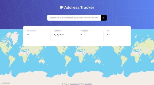 Responsive IP address tracker using ReactJS, Redux coding challenge ...