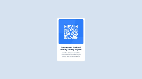 QR Code using HTML and CSS coding challenge solution