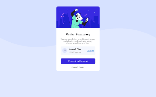 Order summary card coding challenge solution