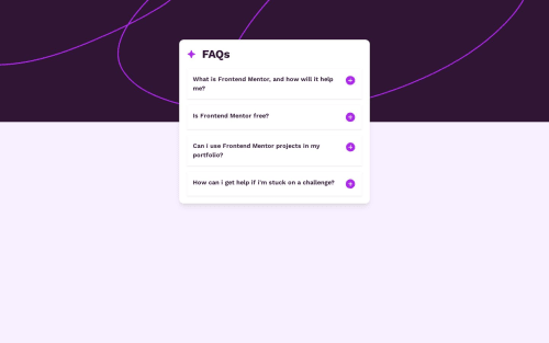 FAQ accordion by tailwindcss and reactjs coding challenge solution